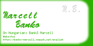 marcell banko business card